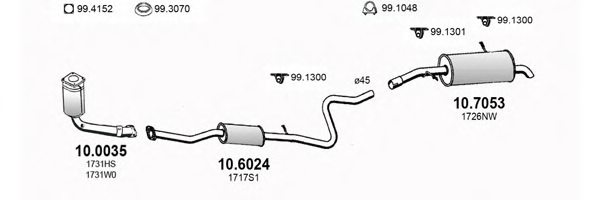ASSO ART3242 Exhaust System